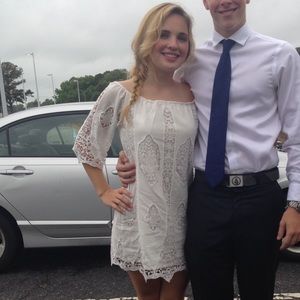 White Lace Dress - Perfect for Bridal Parties